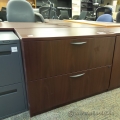 Mahogany 2 Drawer Lateral Filing Cabinet, Locking